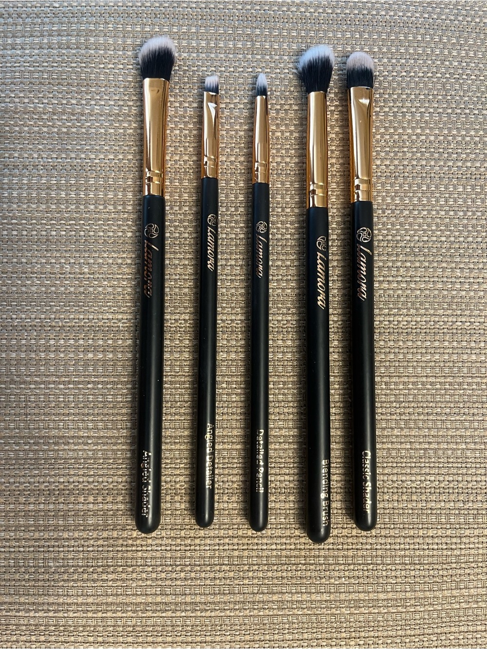 Black & Gold Eye Brush Set - 5 Piece